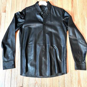 DKNY Leather Shirt Medium, smooth finish on inside